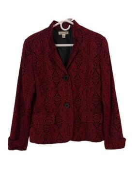 Coldwater Creek Women's Blazer Jaquard Vintage